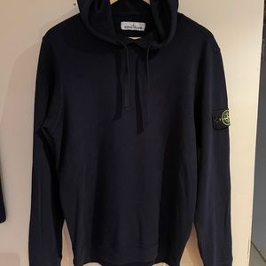 Black Stone Island Hoodie size Medium